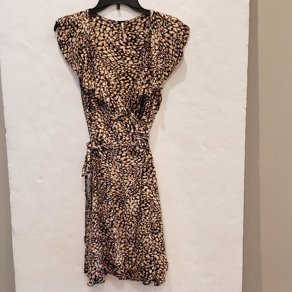 Free People French Quarter Wrap Dress with Ruffle Collar